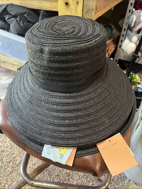 Target Women's Braided Wide-Brim Hat in Black